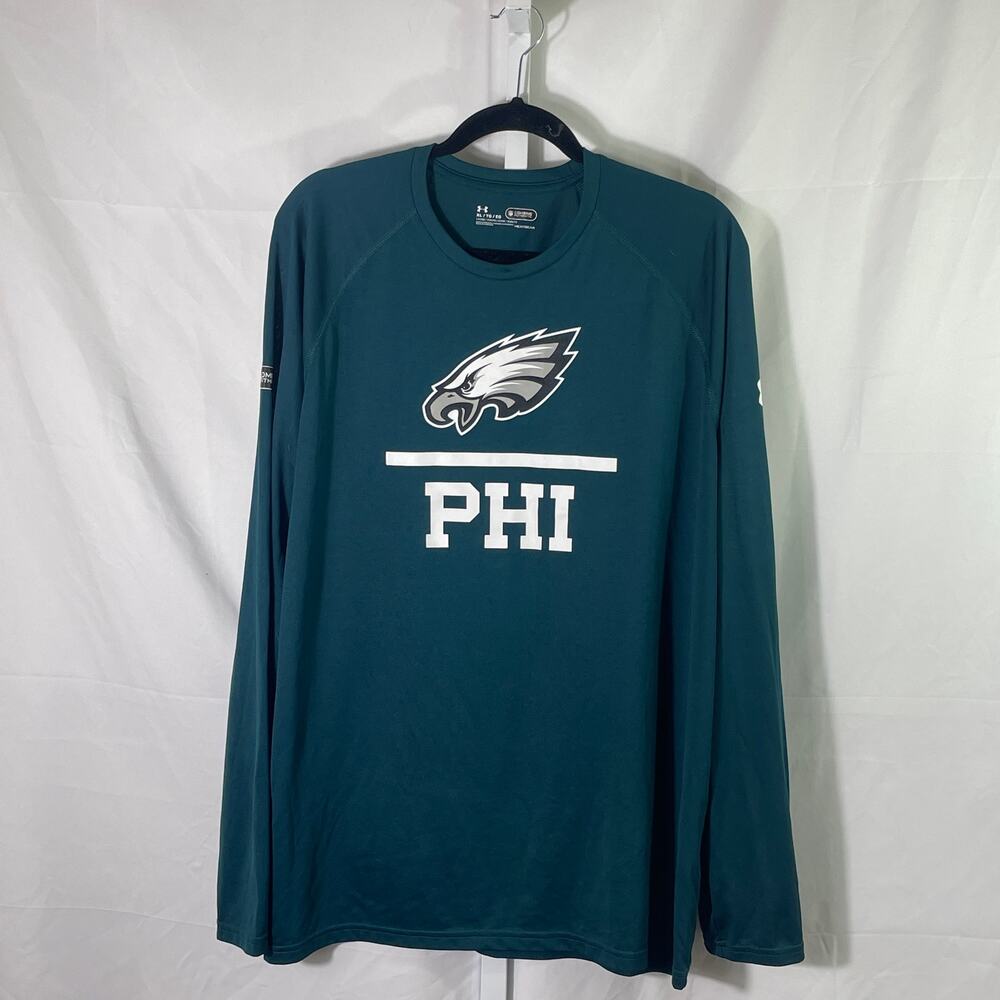 Under Armour Philadelphia Eagles Combine Authentic Tee - Mens Size: XL - Green
